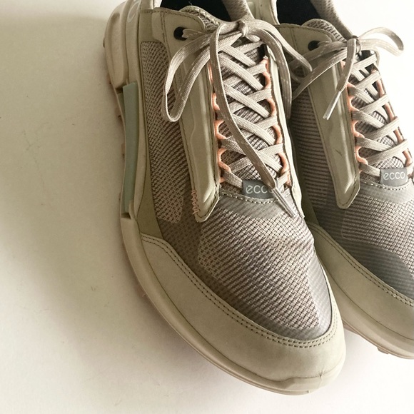 Ecco Biom 2.1 Grey Green Pink Waterproof Canvas Rubber Low Top Sneakers Size10.5 - Picture 8 of 15